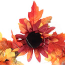 Lighted Sunflower Pumpkin Front Door Swag