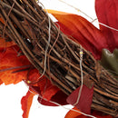 Lighted Sunflower Pumpkin Front Door Swag