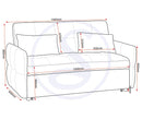 CHELSEA SOFA BED - SILVER GREY FABRIC