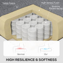 HOMCOM Accent Chair Wingback Armchair Retro Tufted Club Wood Fabric