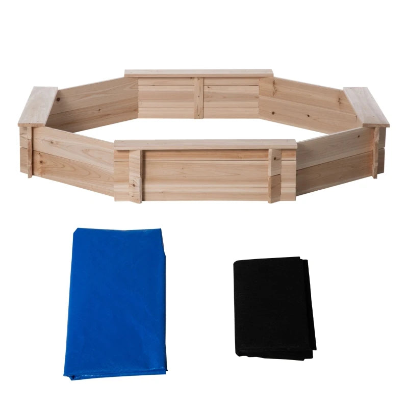 Outsunny Kids Sandbox with cover