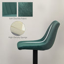 HOMCOM Bar Stools Set Of 2 Adjustable Swivel Bar Chairs With Backrest