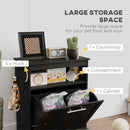 PawHut Pet Feeder Station, Dog Cat Food Storage Feeding Station, Food Cabinet