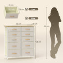 HOMCOM Fabric Chest of Drawers, Dresser for Bedroom,