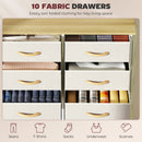 HOMCOM Fabric Chest of Drawers, Dresser for Bedroom,