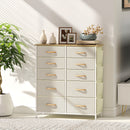 HOMCOM Fabric Chest of Drawers, Dresser for Bedroom,