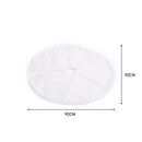 Livingandhome Snow White Plush Christmas Tree Skirt for Holiday Decoration
