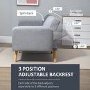 HOMCOM 2 Seater Sofa Bed W/ Adjustable Backrest For Living Room, Guest Room