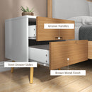 HOMCOM Bedside Table With 2 Drawers For Bedroom, Living Room