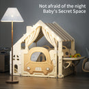 Kidkid Plastic Playhouse with Built-in Storage Rack and Building Block Table