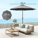 Outsunny UPF 50+ Replacement Parasol Canopy Parasol Cover Replacement