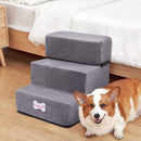 KidKid 3-step Upholstered Pet Stairs Climbing Ladder
