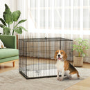 PawHut Dog Crate With 2 Doors, Tray, Soft Cushion