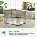 PawHut Dog Crate With 2 Doors, Tray, Soft Cushion