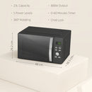 HOMCOM 23L 800W Microwave Oven With Digital Display, Auto Cook, Black