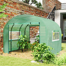 Outsunny Polytunnel Greenhouse With Doors And Mesh Windows