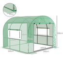 Outsunny Polytunnel Greenhouse With Doors And Mesh Windows