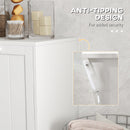 Kleankin Tilt-out Laundry Storage Cabinet With 2 Compartment Hampers, White