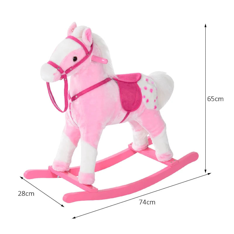 HOMCOM Children's  Rocking Horse  - Pink