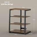 HOMCOM HiFi Rack Stand W/ 4-Tier Record Player Stand