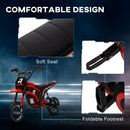 HOMCOM 24V Kids Red Electric Motorbike With Twist Grip Throttle, Music, Horn