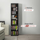 HOMCOM 260 CD Storage Unit 120 DVD Storage Tower with 9 Compartments