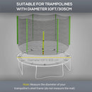 SPORTNOW 10ft Trampoline Net Replacement Safety Net with Zipped Door
