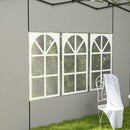 Outsunny Gazebo Side Panels for 3x3(m) or 3x6m Gazebo Canopy, 2 Pack, White