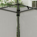 Outsunny Gazebo Side Panels for 3x3(m) or 3x6m Gazebo Canopy, 2 Pack, White