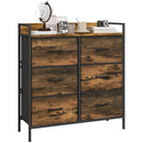 HOMCOM Bedroom Chest of Drawers 6 Drawer Dresser w/ Shelf