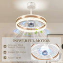 HOMCOM Ceiling Fan Light With 3 Colour, Timer, Reversible, Remote