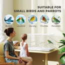 PawHut Bird Cage With Divider, 4 Wooden Perches Slide Out Tray