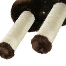 PawHut 4PCs Wall Mounted Cat Tree Cat Wall Shelves W/ Scratching Post - Dark Grey/Brown