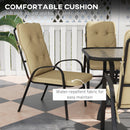 Outsunny 7 PCs Garden Dining Set w/ Umbrella Hole & Cushion