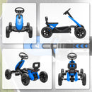 AIYAPLAY Pedal Go-Kart for Kids with Silent EVA Wheels, Metal Frame