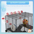 PawHut Hamster Cage W/ Tunnels, Tubes, Ramps, Platforms, Hut