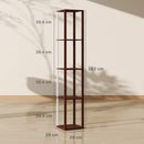 HOMCOM RGB LED Floor Lamp with Shelves and Remote Control for Bedroom