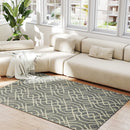 HOMCOM Easy-Cleaning Machine Washable Rug For Patio, Garden, Grey