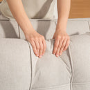 HOMCOM 2 Seater Pull Out Sofa Bed with Pockets for Living Room