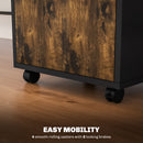 HOMCOM 60cm Filing Cabinet with Drawers and Open Shelf