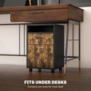 HOMCOM 60cm Filing Cabinet with Drawers and Open Shelf