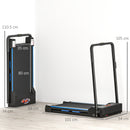 HOMCOM 1-6 Km/h Folding Motorized Treadmill Walking With Remote Control, Blue