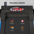 HOMCOM 1-6 Km/h Folding Motorized Treadmill Walking With Remote Control, Blue