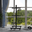 SPORTNOW Olympic Weight Plate Rack with 4 Wheels and 6 Fasten Clamps