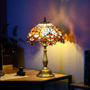 HOMCOM Antique Table Lamp, For Bedroom Bedside, Bulb Not Included, Sunflower