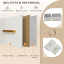 HOMCOM Boucle Chest of Drawers, 2 USB & 2 AC Ports, 8 Drawers Dresser
