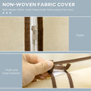 HOMCOM Fabric Wardrobe w/ Shelves Hanging Rail Foldable Closets
