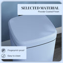 HOMCOM 20L Kitchen Pedal Bin, Metal Rubbish Bin With Soft-close Lid, Light Blue