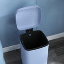 HOMCOM 20L Kitchen Pedal Bin, Metal Rubbish Bin With Soft-close Lid, Light Blue