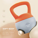 SPORTNOW Kettlebell W/ Soft Body And Non-Slip Handle, Orange And Grey
